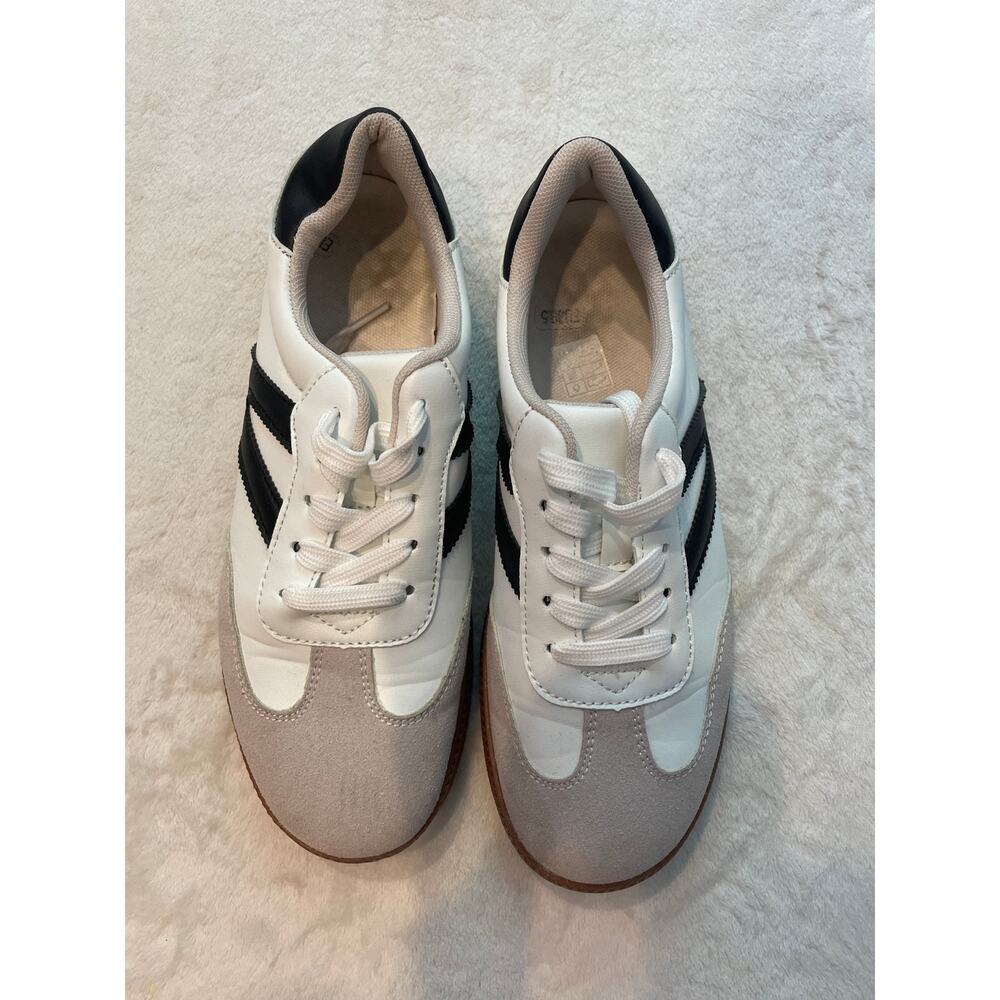 LC WAIKIKI Women's Lace Up Trainer Sneakers Size 39 White/Black Round Toe